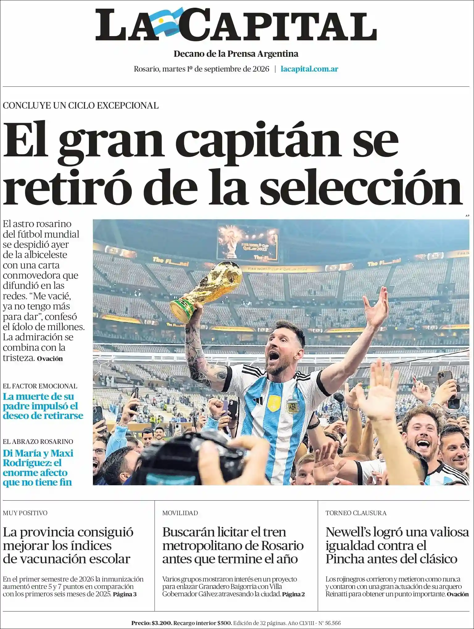 Estudios Max | DB RADIO - Tapa del diario La Capital Rosario