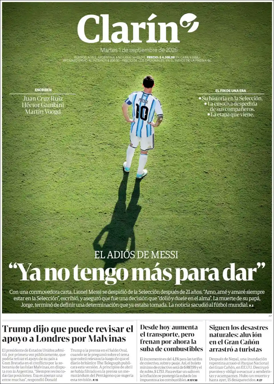 Estudios Max | DB RADIO - Tapa del diario Clarin