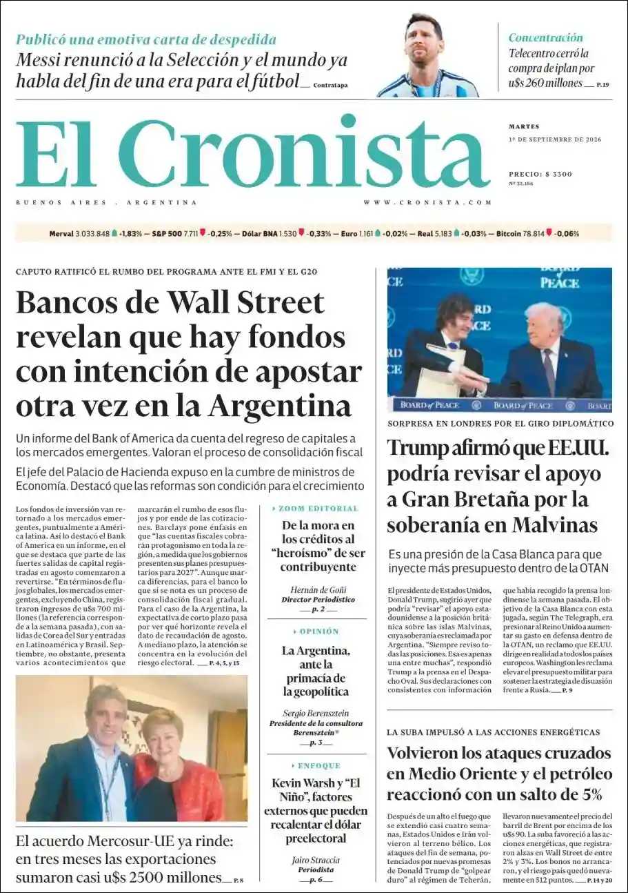 Estudios Max | DB RADIO - Tapa del diario Cronista