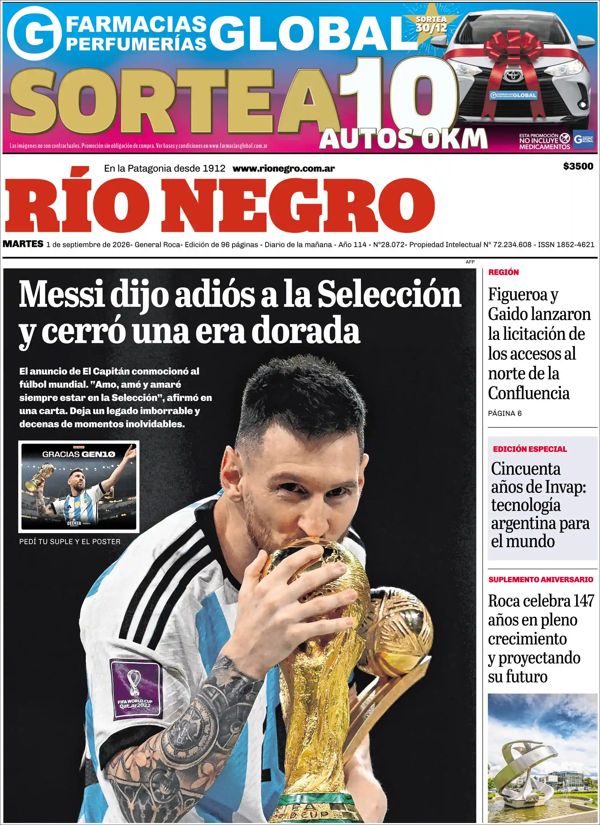 Estudios Max | DB RADIO - Tapa del diario Rio Negro
