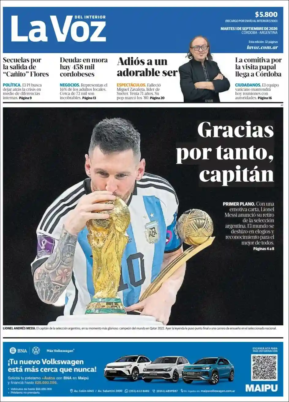 Estudios Max | DB RADIO - Tapa del diario La Voz
