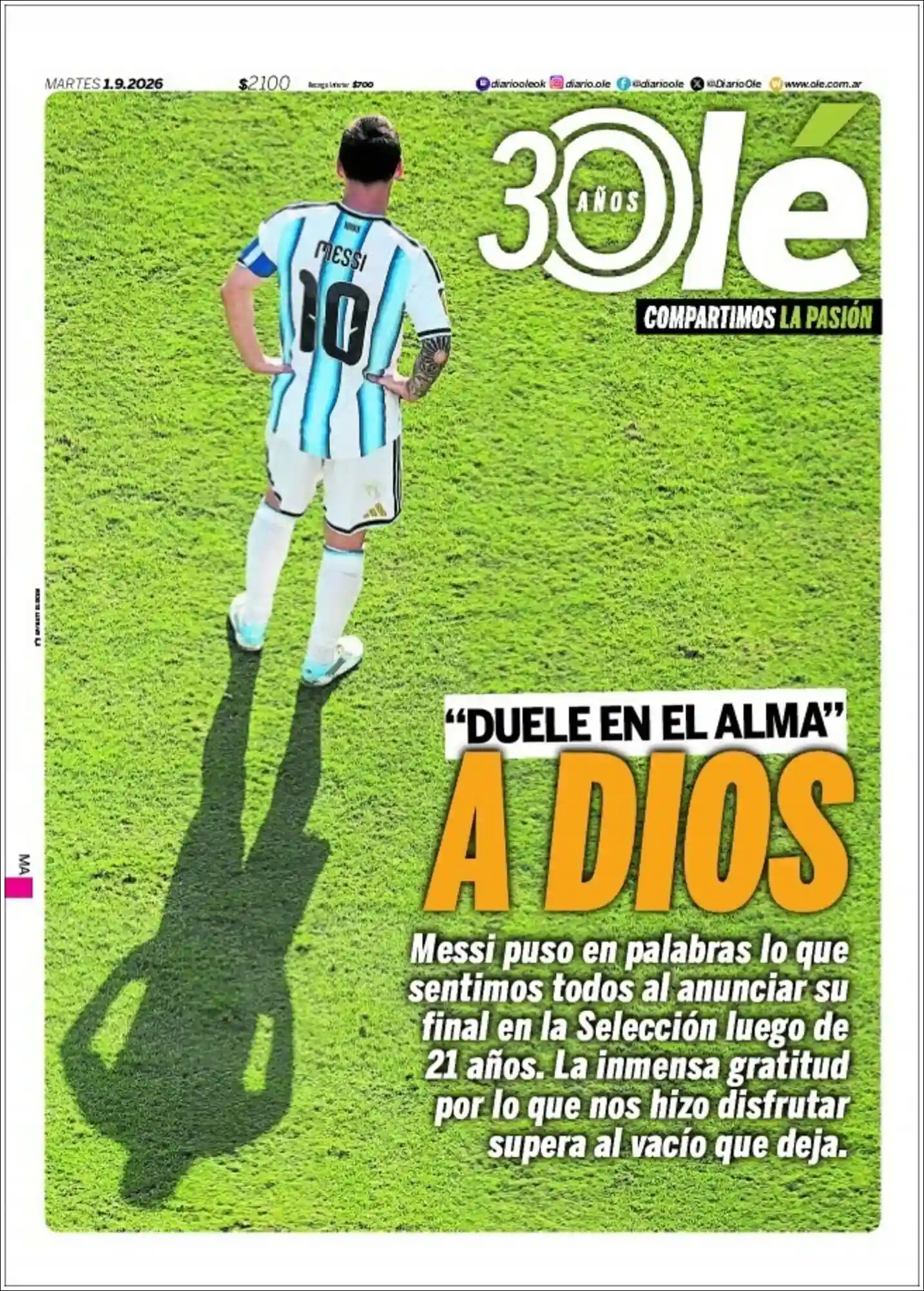 Estudios Max | DB RADIO - Tapa del diario Ole