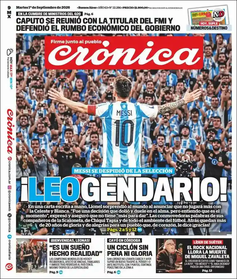 Estudios Max | DB RADIO - Tapa del diario Crónica